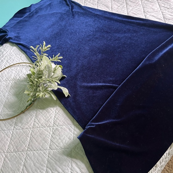 Vintage New Moves Retro Velvet Like Midi Dress - Picture 9 of 12